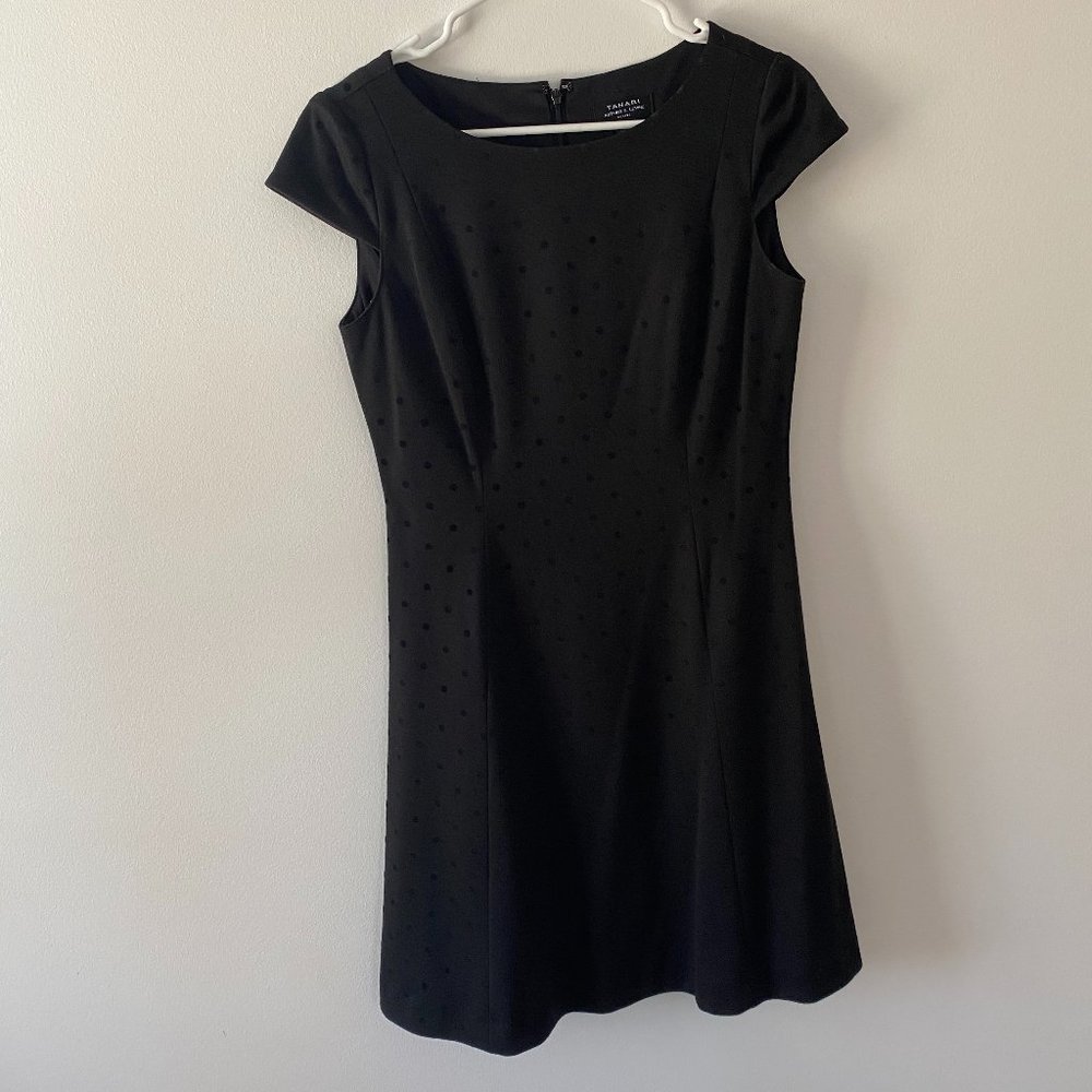 Tahari Polka Dot Dress | 4 Petite